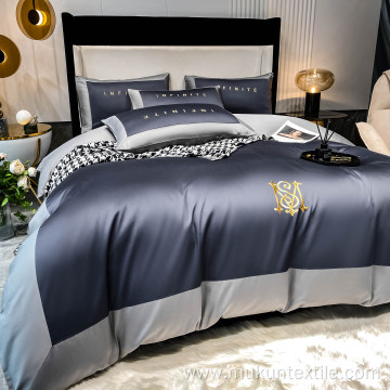 100% egyptian cotton embroidery bed sheets bedding set